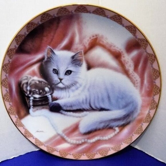 1994 The Bradford Exchange Decorative Plates Cats Porcelain Set of 4 - Picture 4 of 10